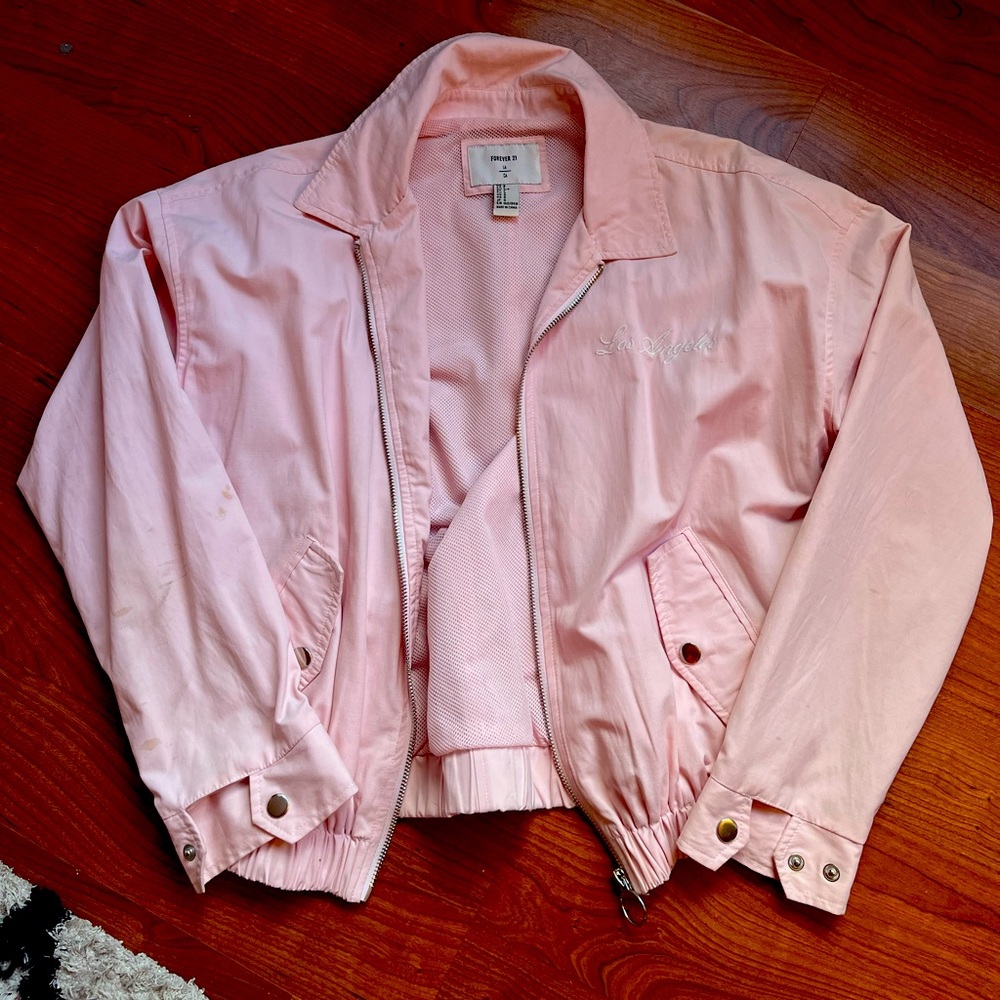 Baby Pink Bomber Jacket